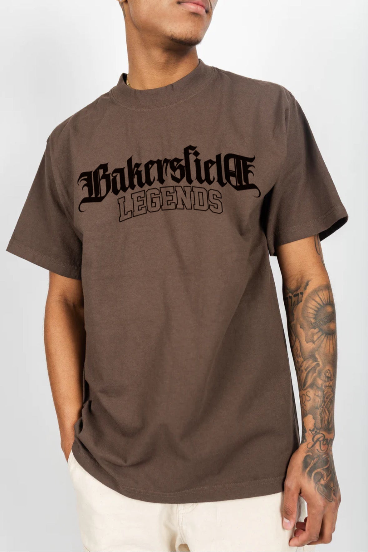 Bakersfield Legends Mocha MIDNIGHT - Retro Vintage Oversize Tee