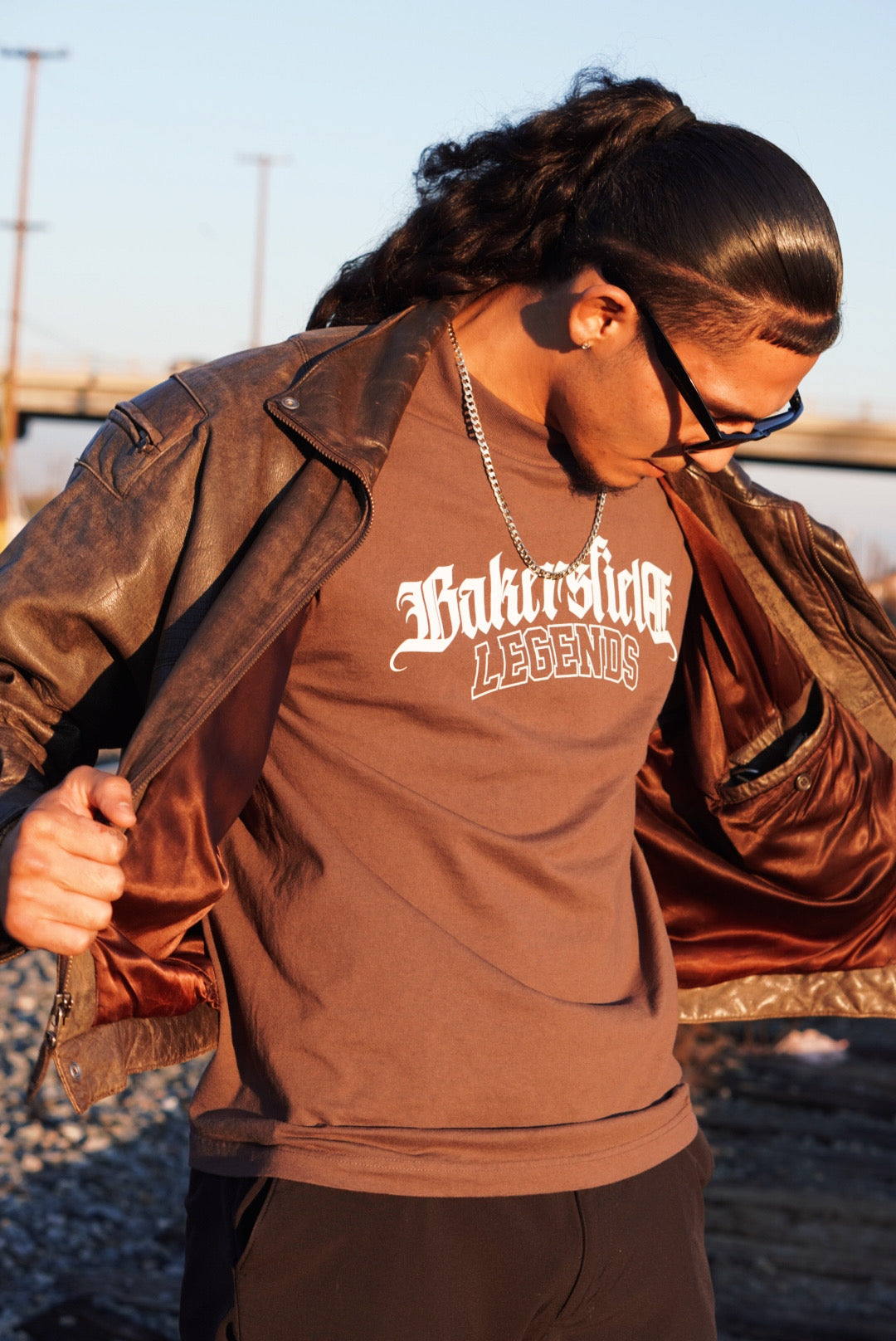 Mocha Bakersfield Legends - Retro Vintage Oversize Tee