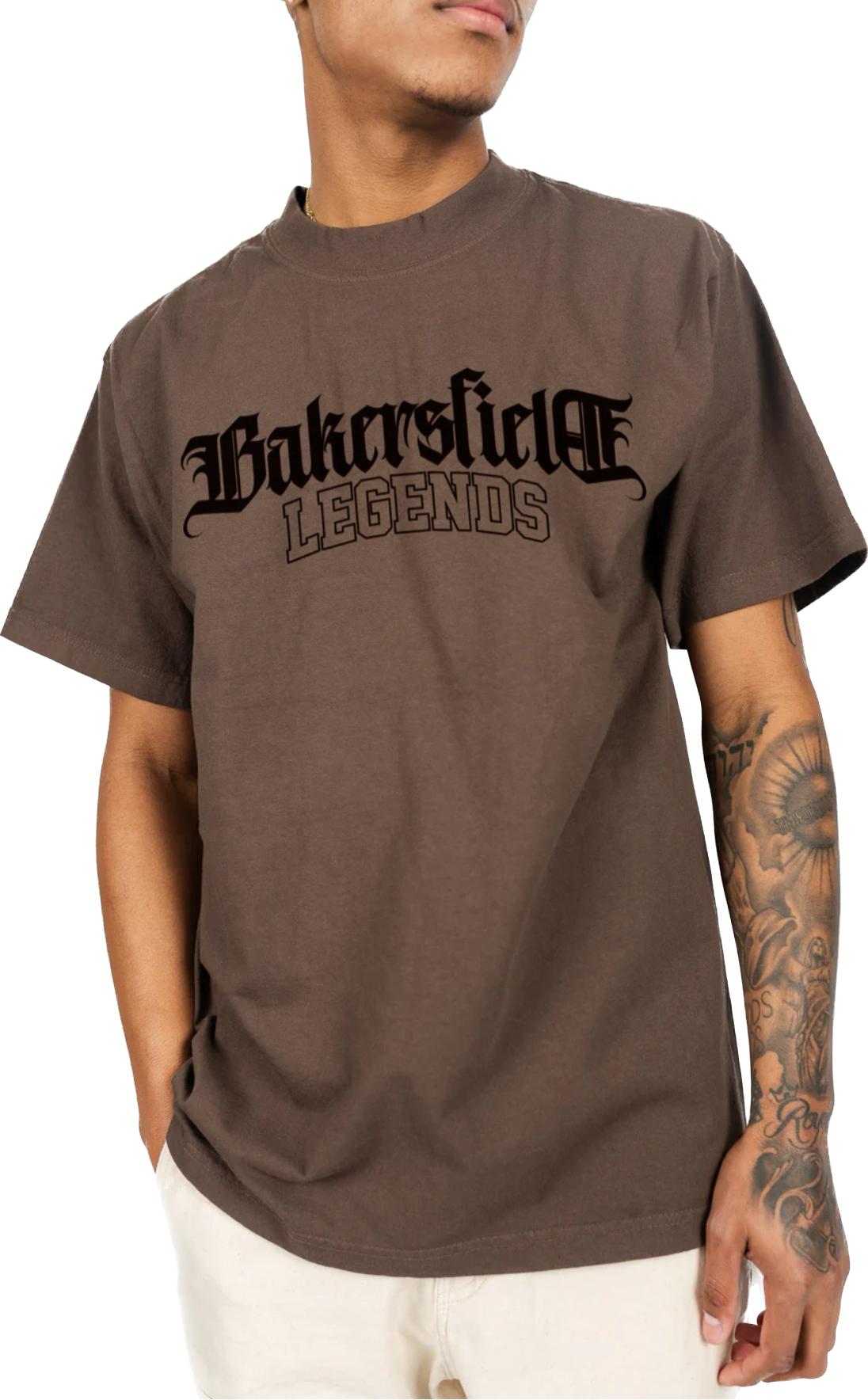 Bakersfield Legends Mocha MIDNIGHT - Retro Vintage Oversize Tee
