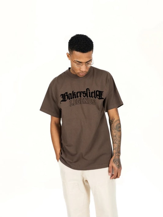 Bakersfield Legends Mocha MIDNIGHT - Retro Vintage Oversize Tee