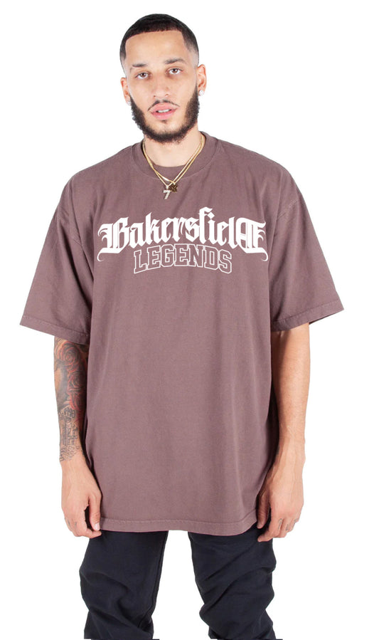 Mocha Bakersfield Legends - Retro Vintage Oversize Tee