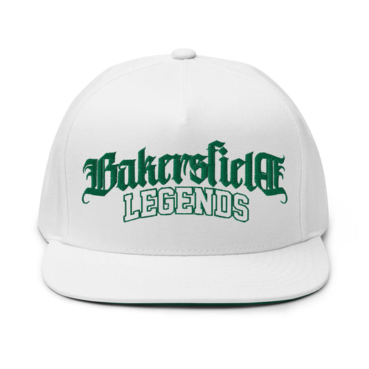 Bakersfield Legends Money Flat Bill Cap - White & Black